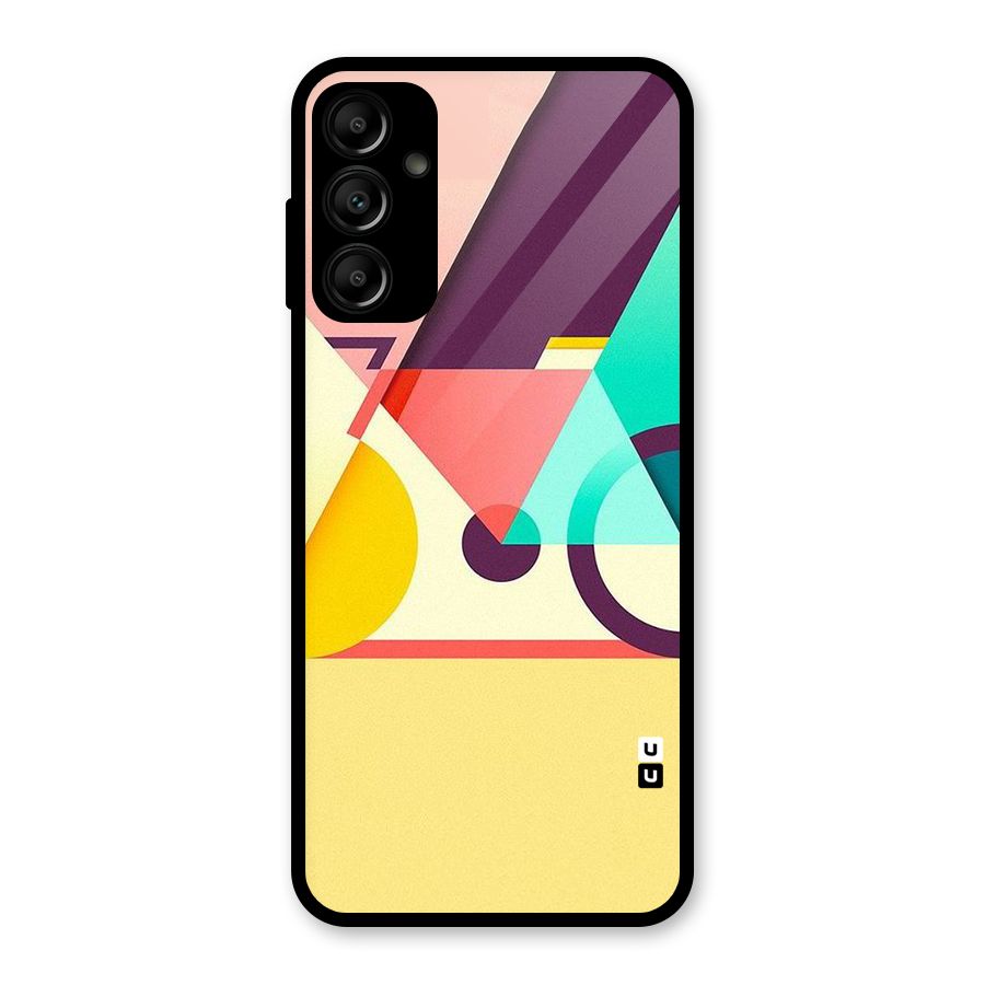 Abstract Cycle Glass Back Case for Galaxy A14 5G