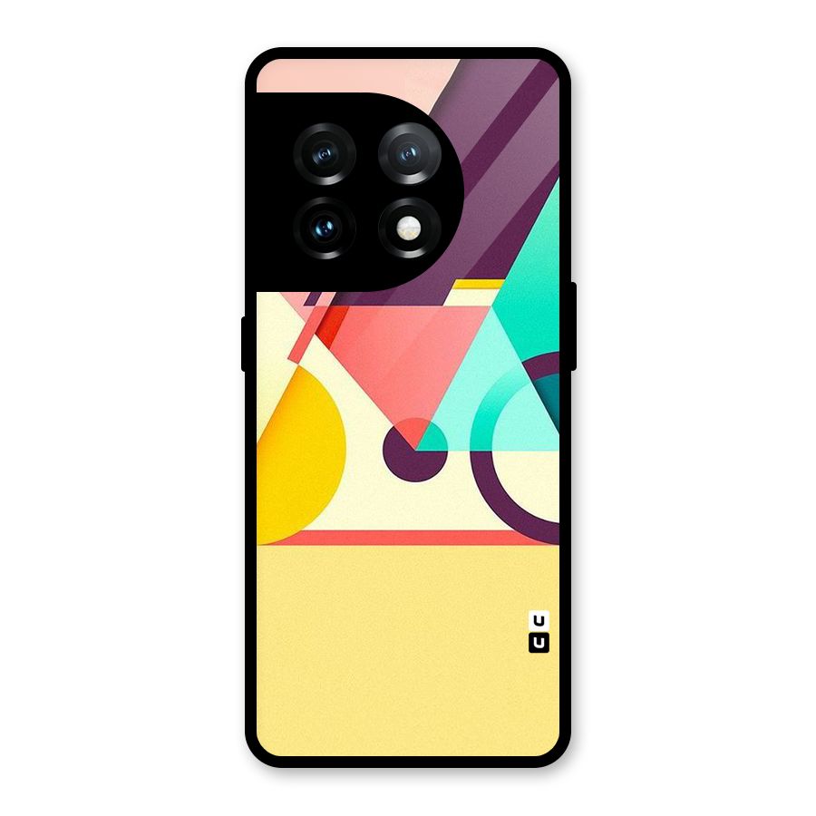 Abstract Cycle Glass Back Case for OnePlus 11