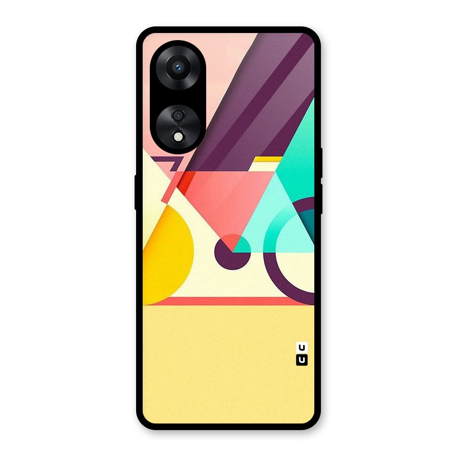 Abstract Cycle Glass Back Case for Oppo A78