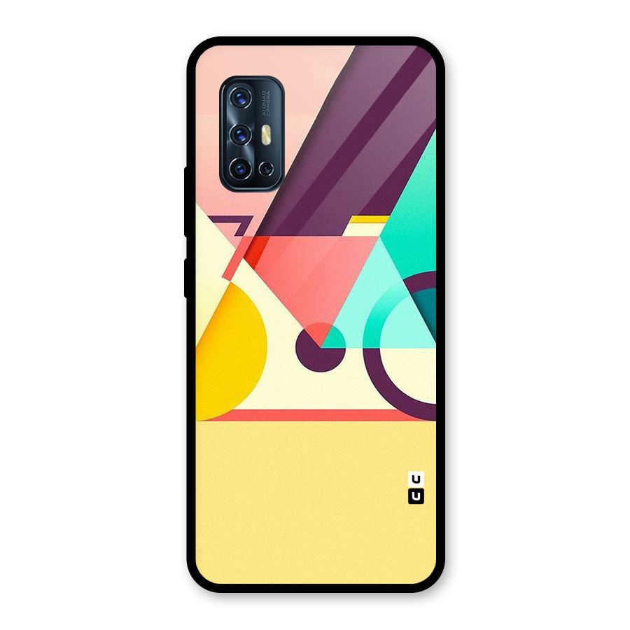 Abstract Cycle Glass Back Case for Vivo V17