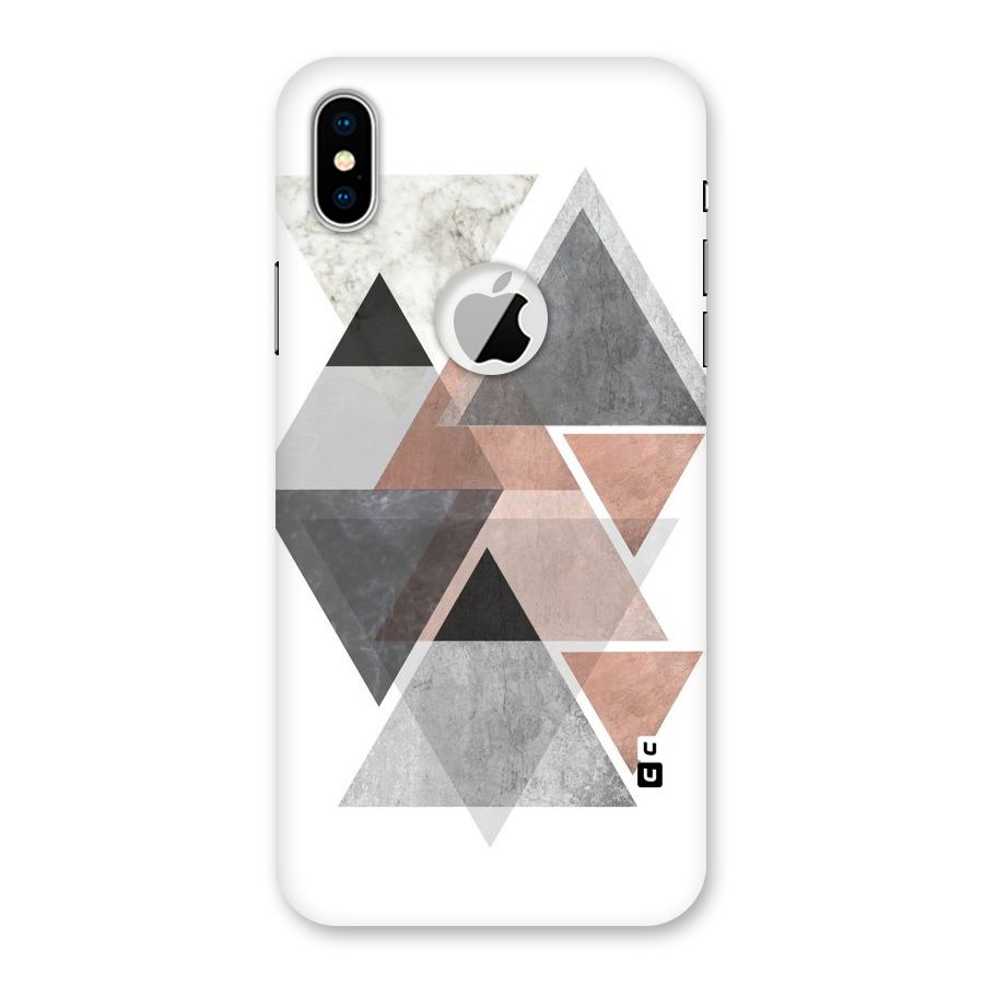 Abstract Diamond Pink Design Back Case for iPhone XS Logo Cut