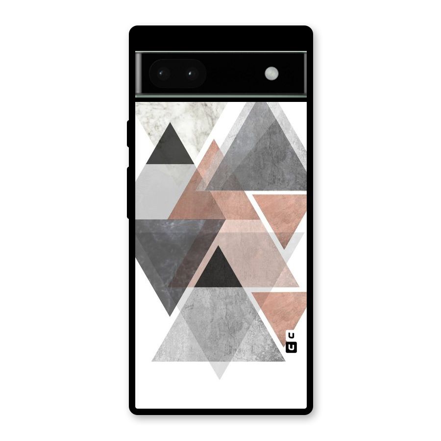 Abstract Diamond Pink Design Glass Back Case for Google Pixel 6a