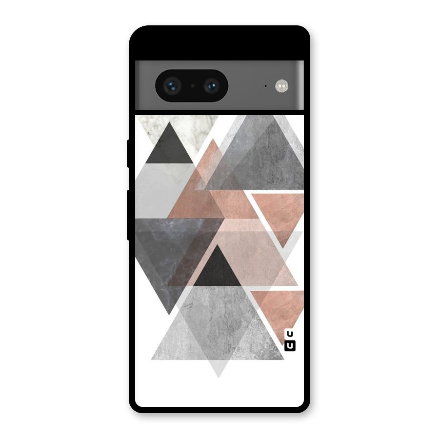 Abstract Diamond Pink Design Glass Back Case for Google Pixel 7