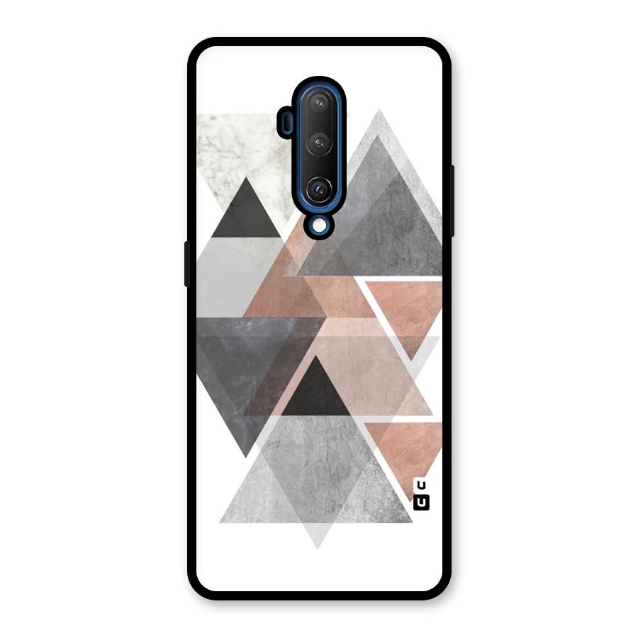 Abstract Diamond Pink Design Glass Back Case for OnePlus 7T Pro
