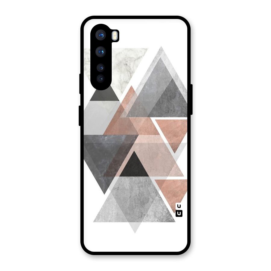 Abstract Diamond Pink Design Glass Back Case for OnePlus Nord
