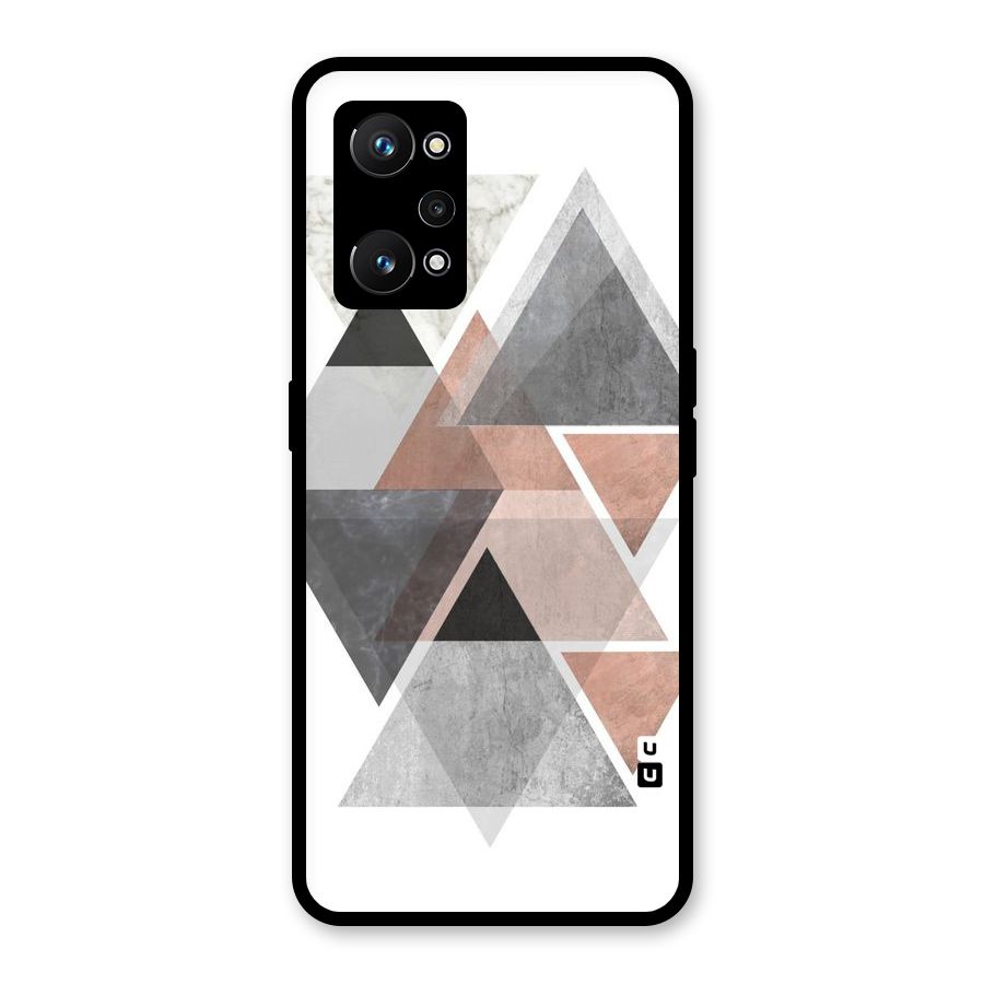 Abstract Diamond Pink Design Glass Back Case for Realme GT Neo 3T