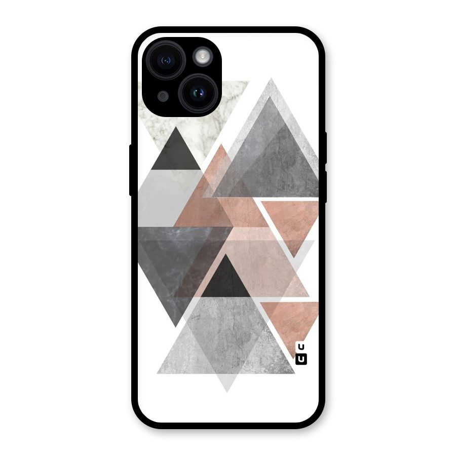 Abstract Diamond Pink Design Glass Back Case for iPhone 14