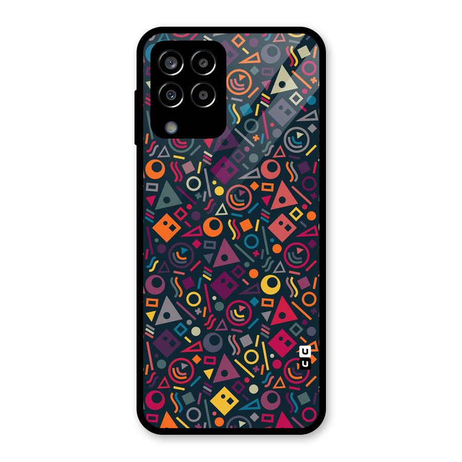 Abstract Figures Glass Back Case for Galaxy M33