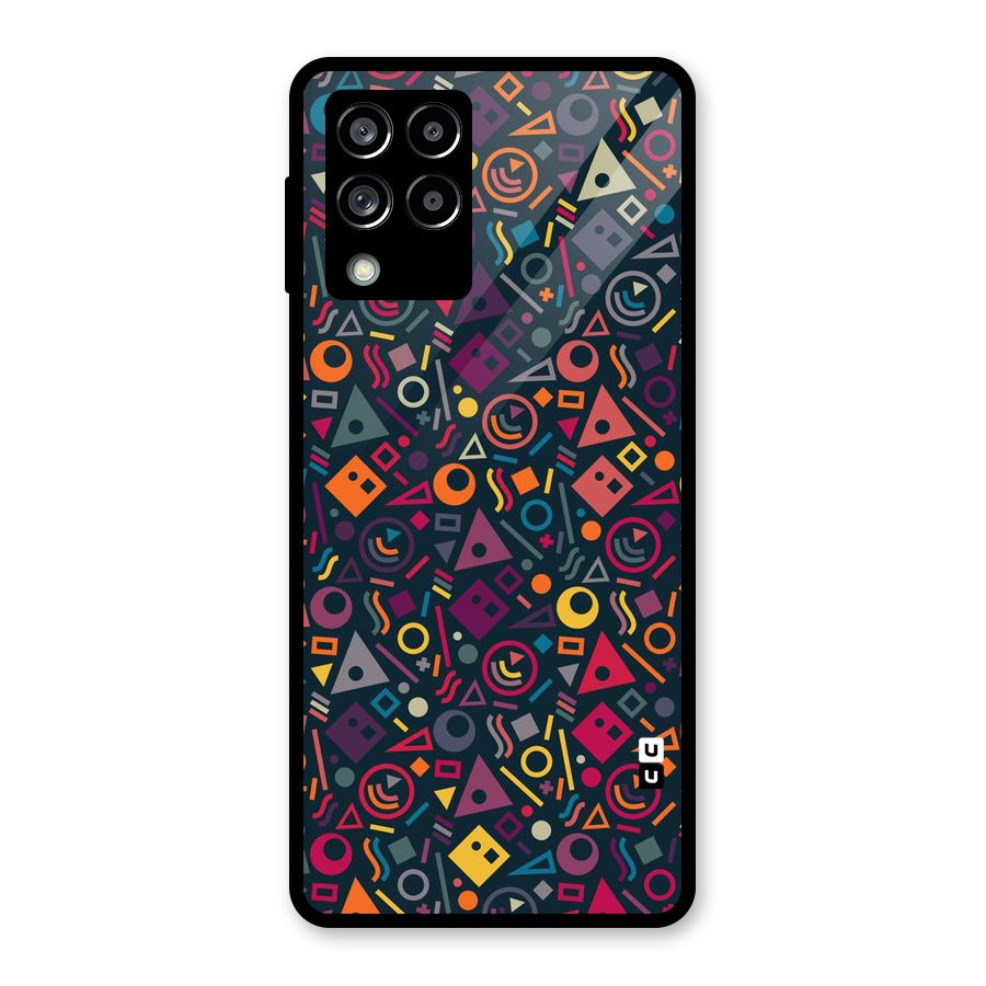 Abstract Figures Glass Back Case for Galaxy M53 5G