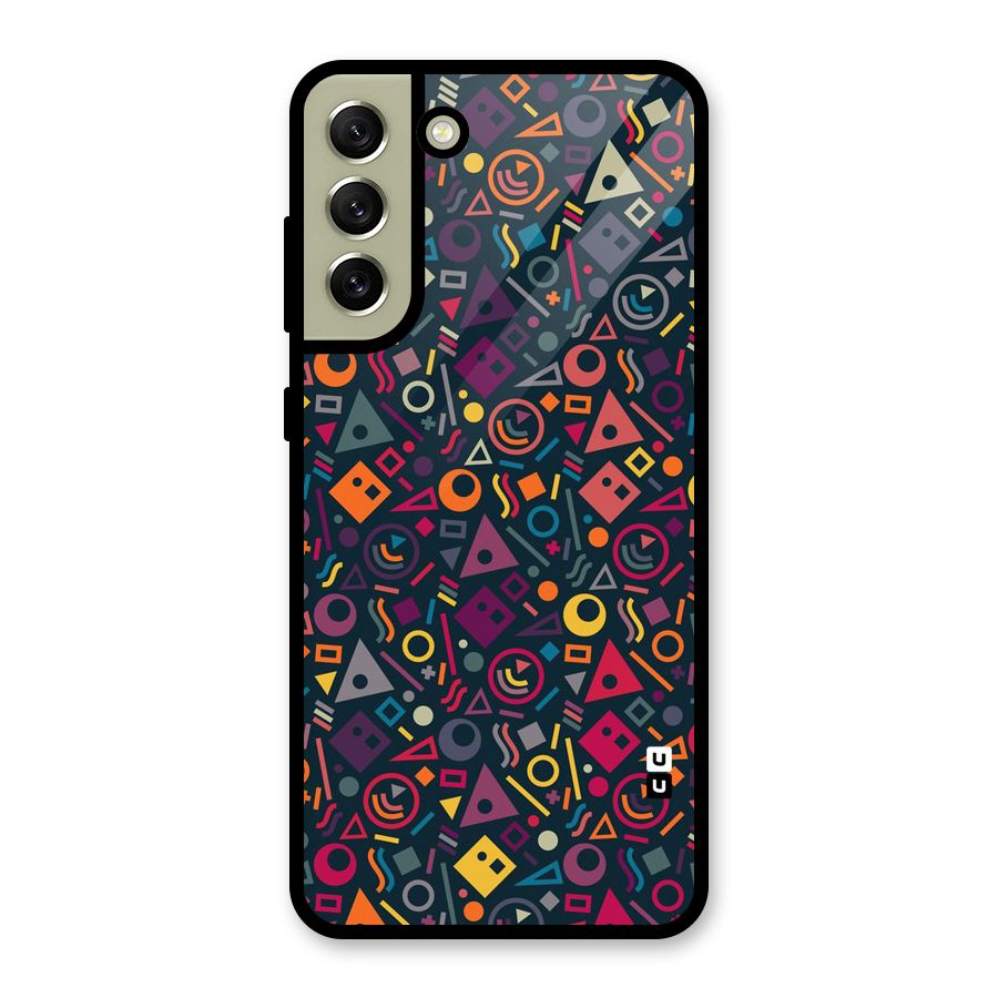 Abstract Figures Glass Back Case for Galaxy S21 FE 5G