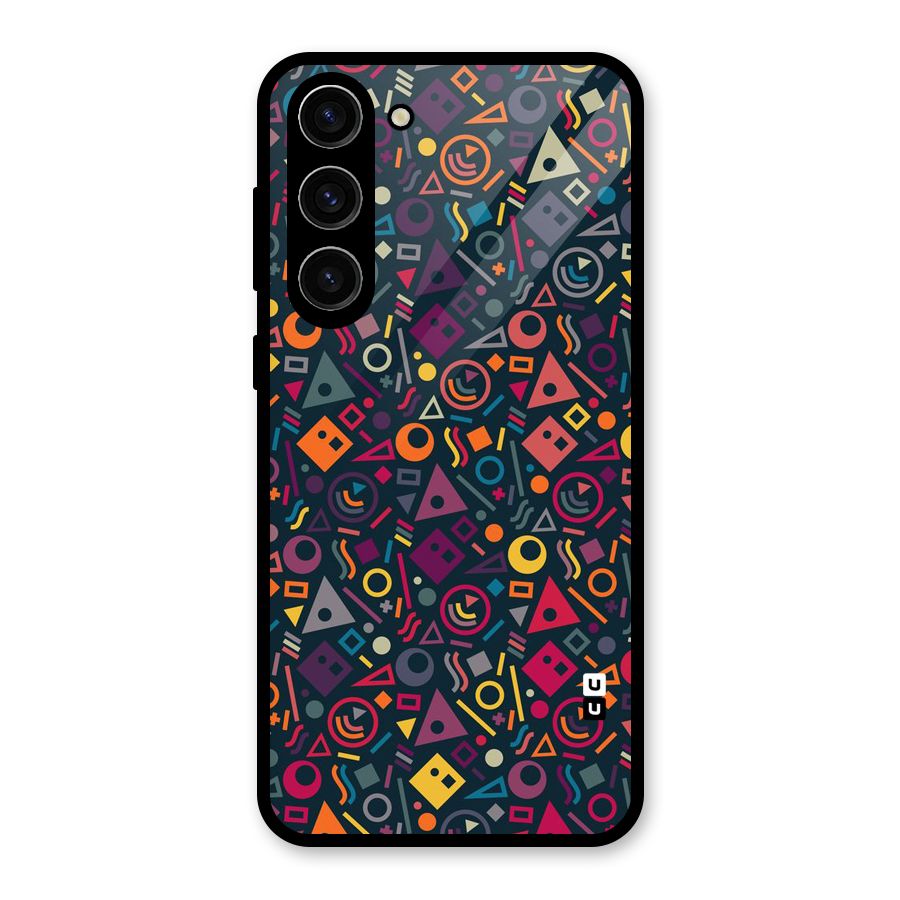 Abstract Figures Glass Back Case for Galaxy S23 Plus