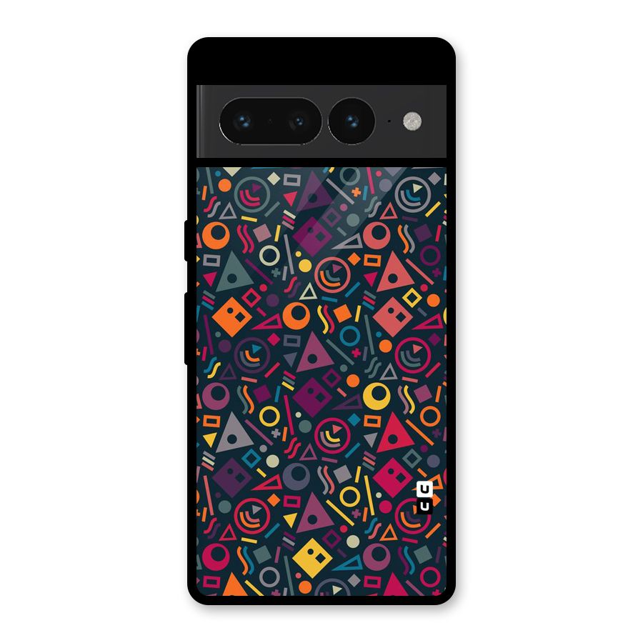 Abstract Figures Glass Back Case for Google Pixel 7 Pro