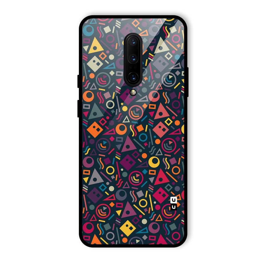 Abstract Figures Glass Back Case for OnePlus 7 Pro