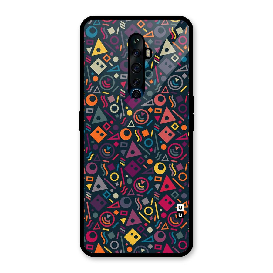 Abstract Figures Glass Back Case for Oppo Reno2 F