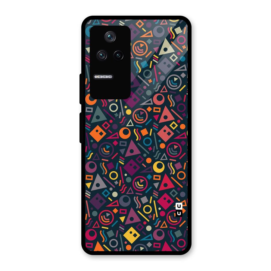 Abstract Figures Glass Back Case for Poco F4 5G