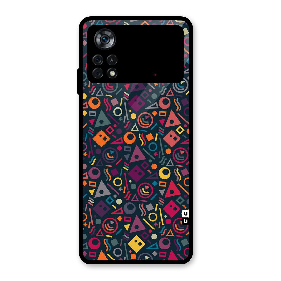 Abstract Figures Glass Back Case for Poco X4 Pro 5G