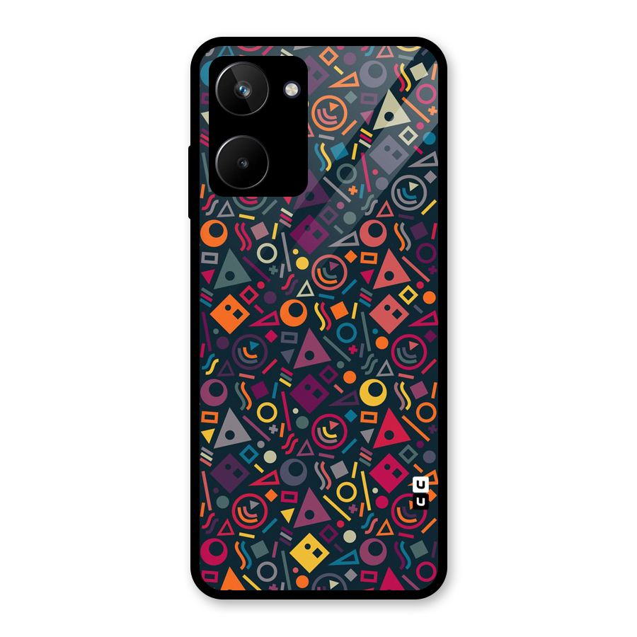 Abstract Figures Glass Back Case for Realme 10
