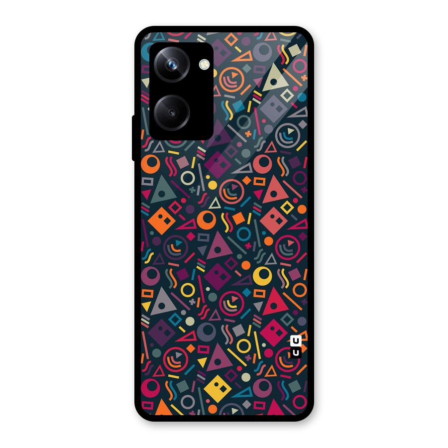 Abstract Figures Glass Back Case for Realme 10 Pro