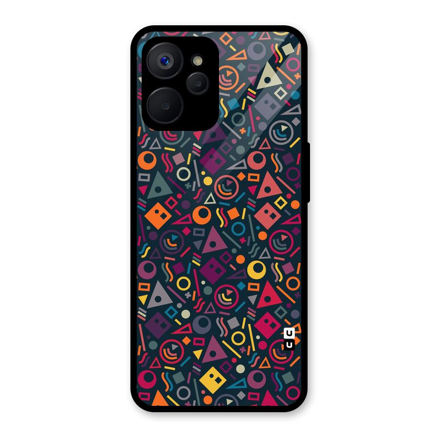 Abstract Figures Glass Back Case for Realme 9i 5G