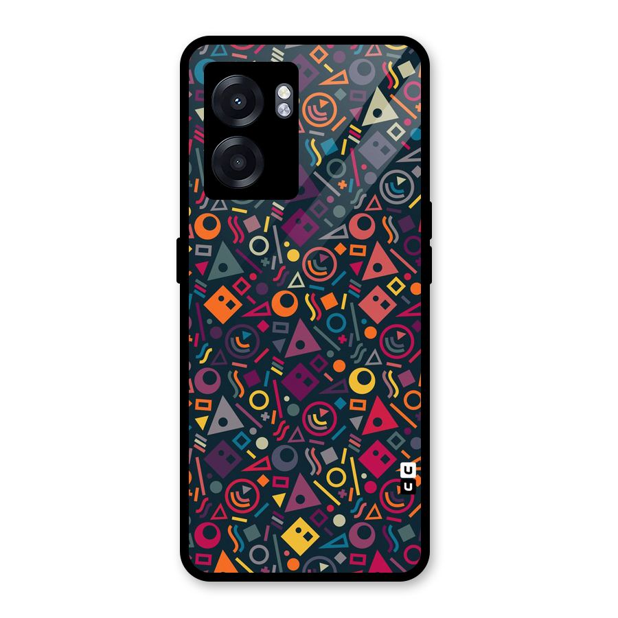 Abstract Figures Glass Back Case for Realme Narzo 50 5G