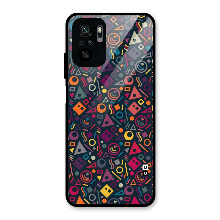 Abstract Figures Glass Back Case for Redmi Note 10S