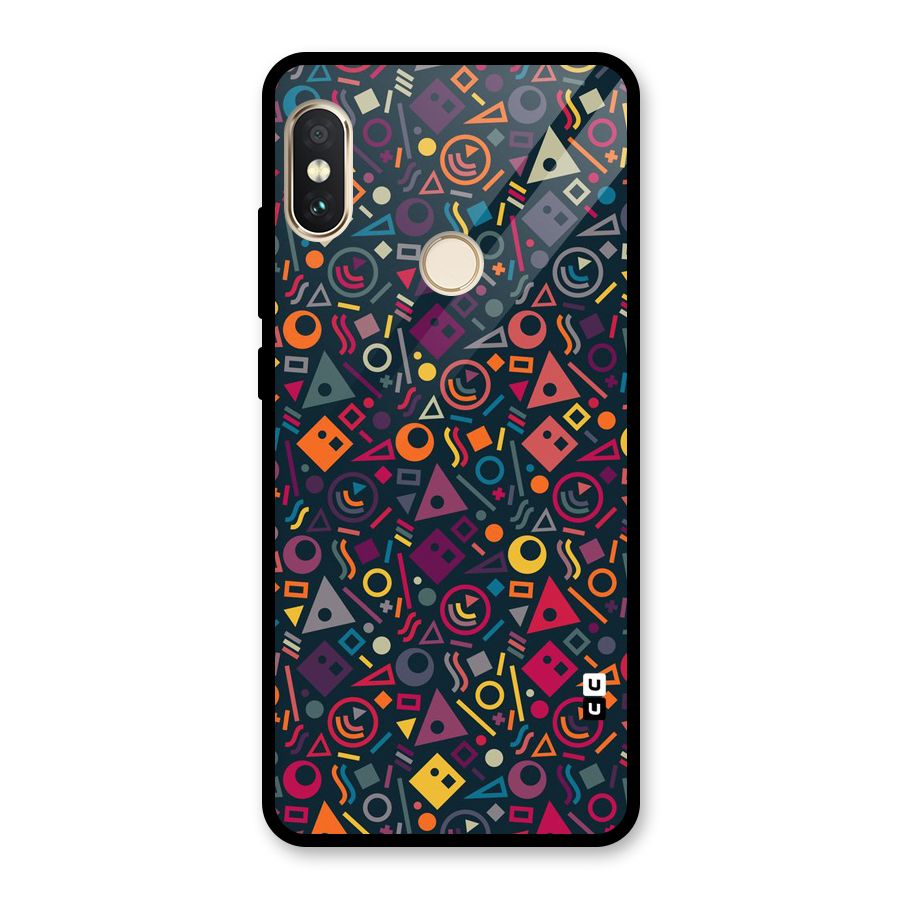 Abstract Figures Glass Back Case for Redmi Note 5 Pro
