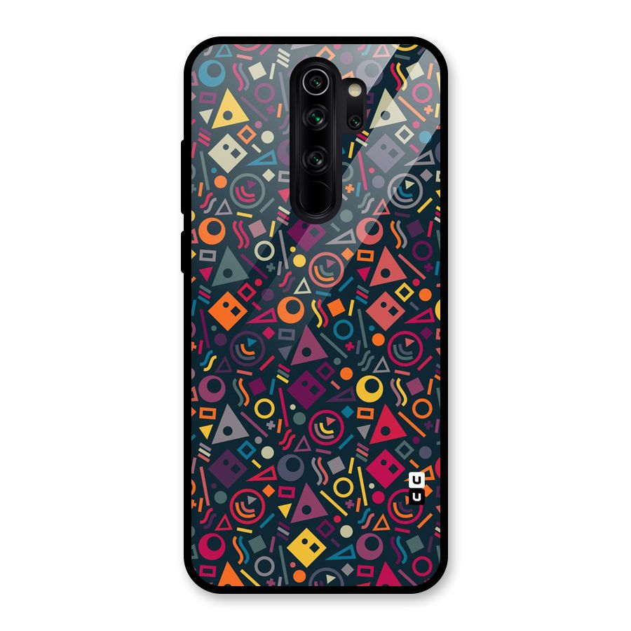 Abstract Figures Glass Back Case for Redmi Note 8 Pro