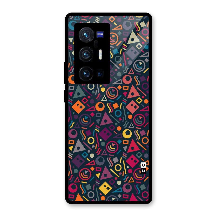 Abstract Figures Glass Back Case for Vivo X70 Pro Plus