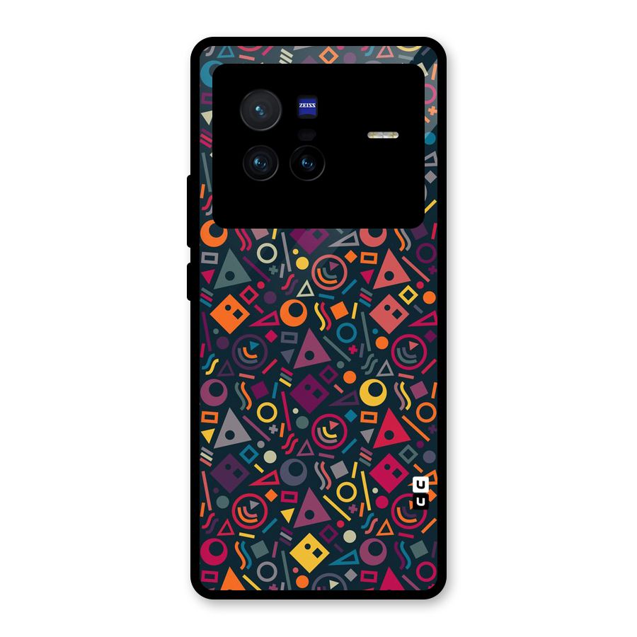 Abstract Figures Glass Back Case for Vivo X80