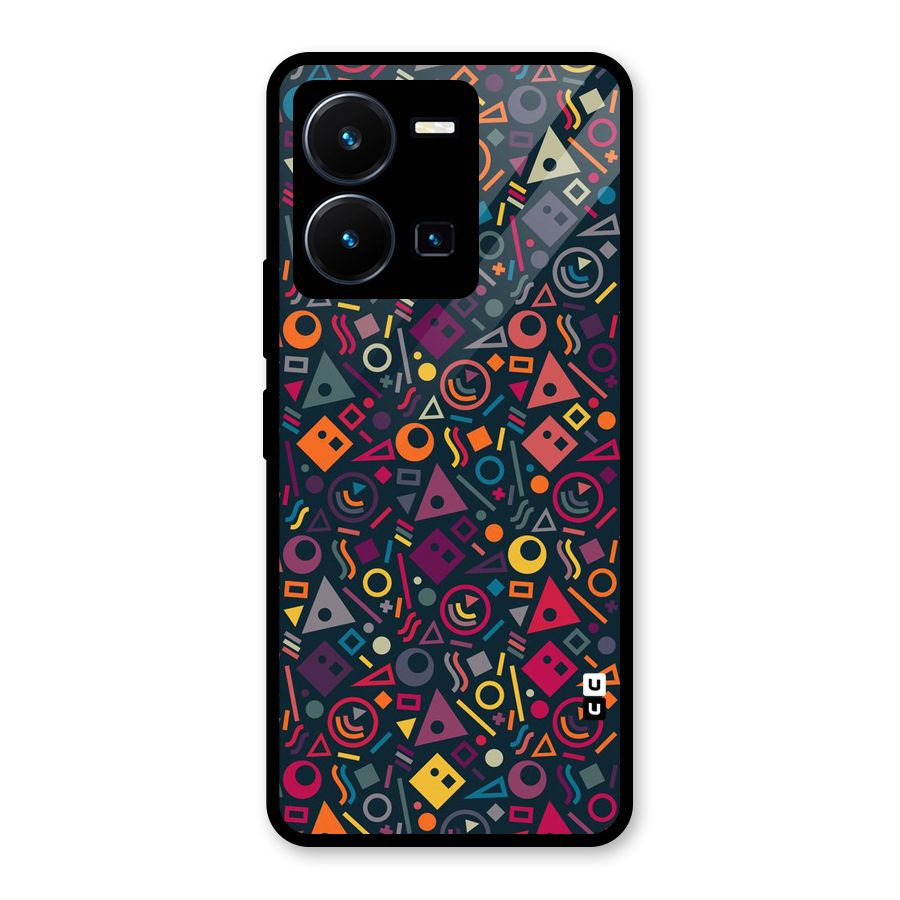 Abstract Figures Glass Back Case for Vivo Y35