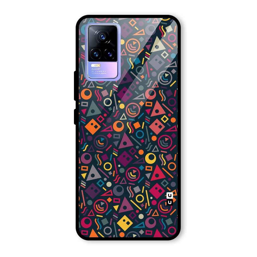 Abstract Figures Glass Back Case for Vivo Y73