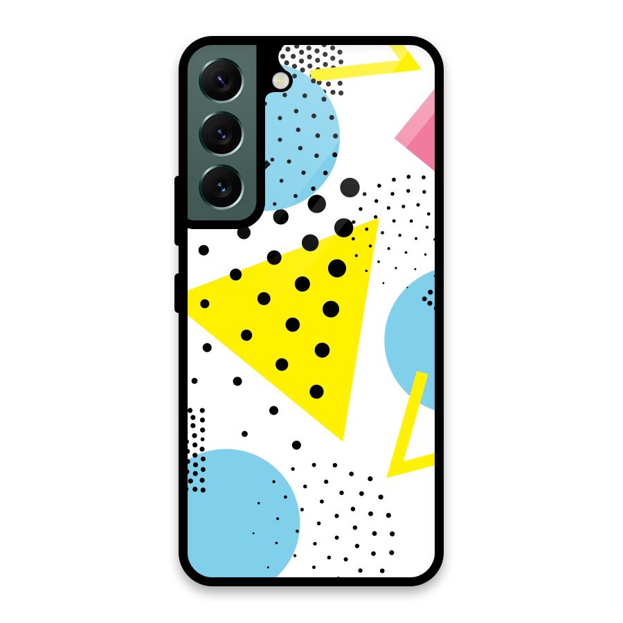 Abstract Geometry Glass Back Case for Galaxy S22 5G