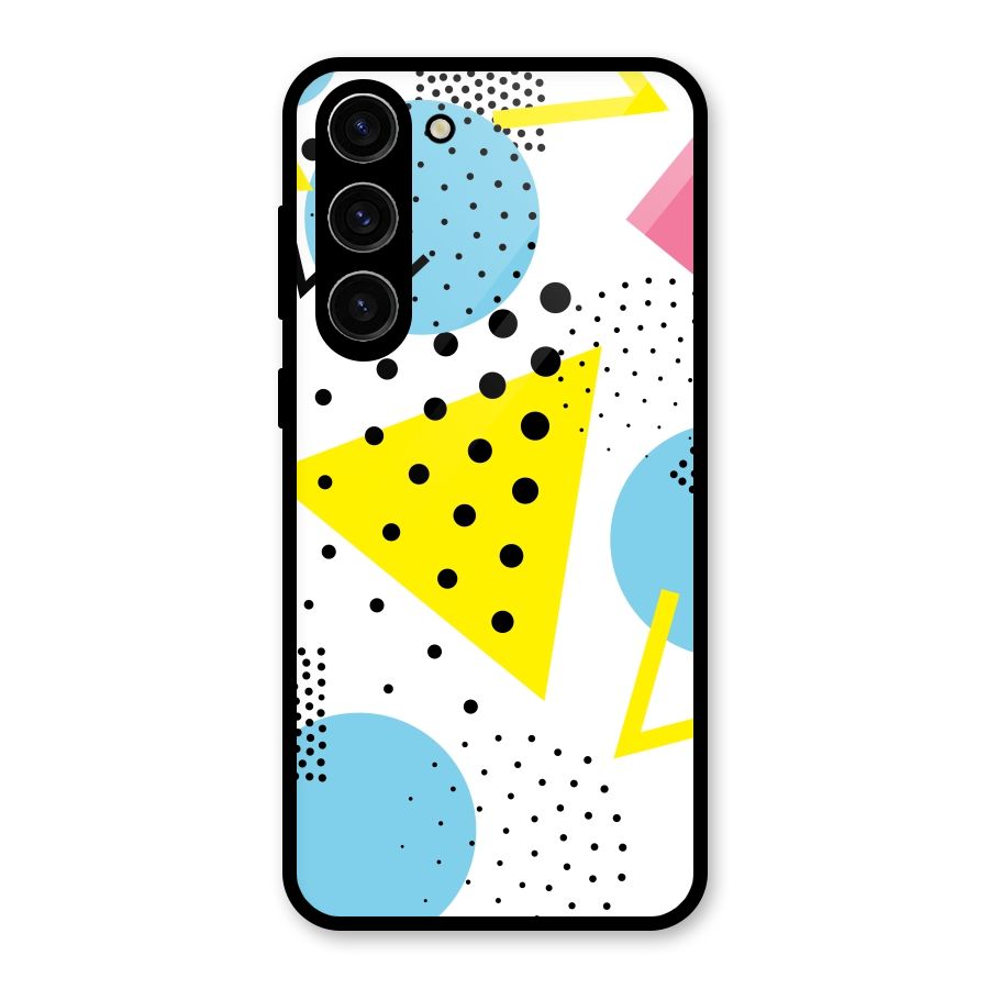 Abstract Geometry Glass Back Case for Galaxy S23 Plus