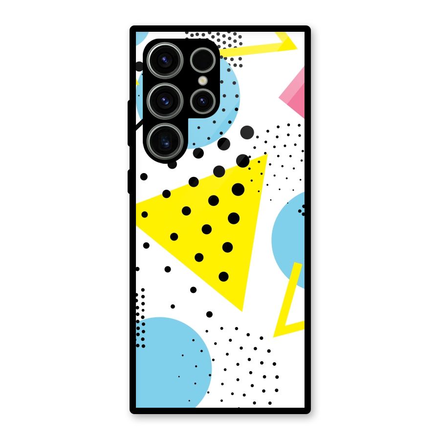 Abstract Geometry Glass Back Case for Galaxy S23 Ultra