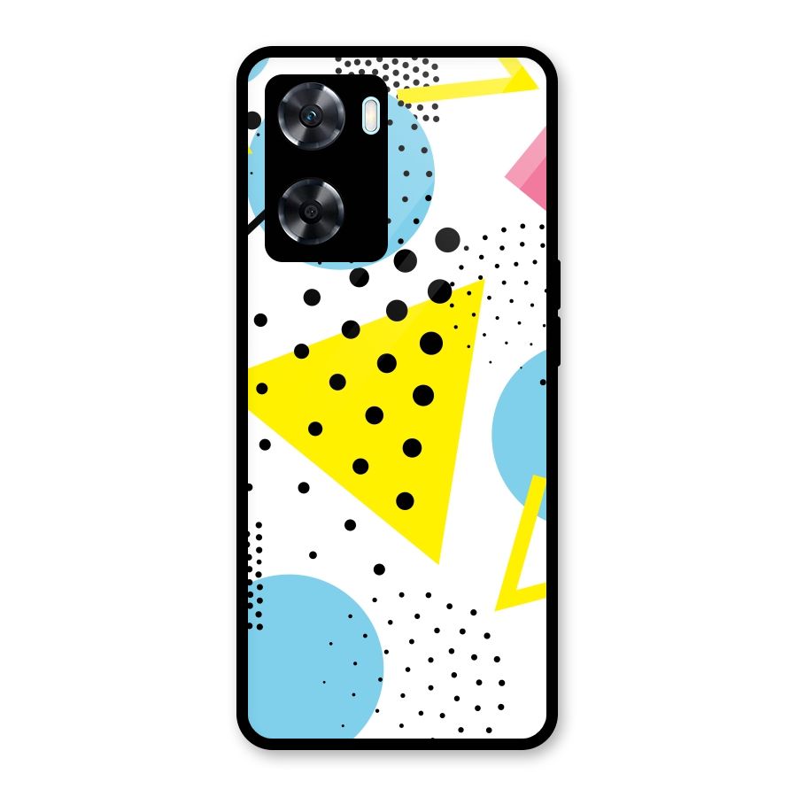 Abstract Geometry Glass Back Case for Oppo A77