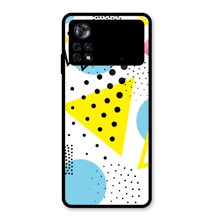 Abstract Geometry Glass Back Case for Poco X4 Pro 5G