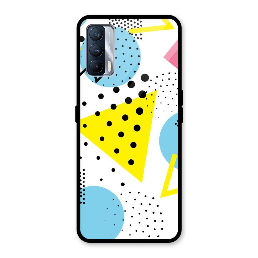 Abstract Geometry Glass Back Case for Realme X7