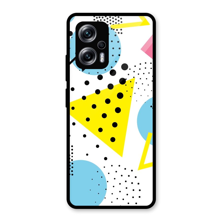 Abstract Geometry Glass Back Case for Redmi K50i