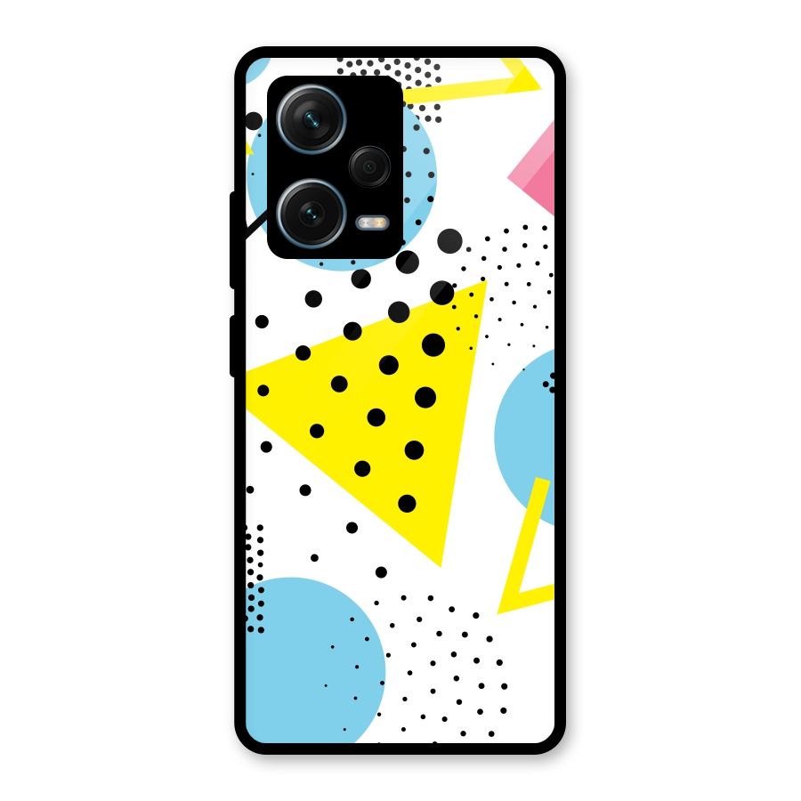Abstract Geometry Glass Back Case for Redmi Note 12 Pro Plus 5G