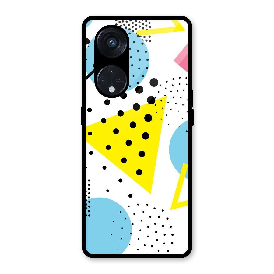 Abstract Geometry Glass Back Case for Reno8 T 5G