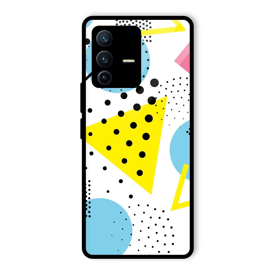 Abstract Geometry Glass Back Case for Vivo V23 Pro
