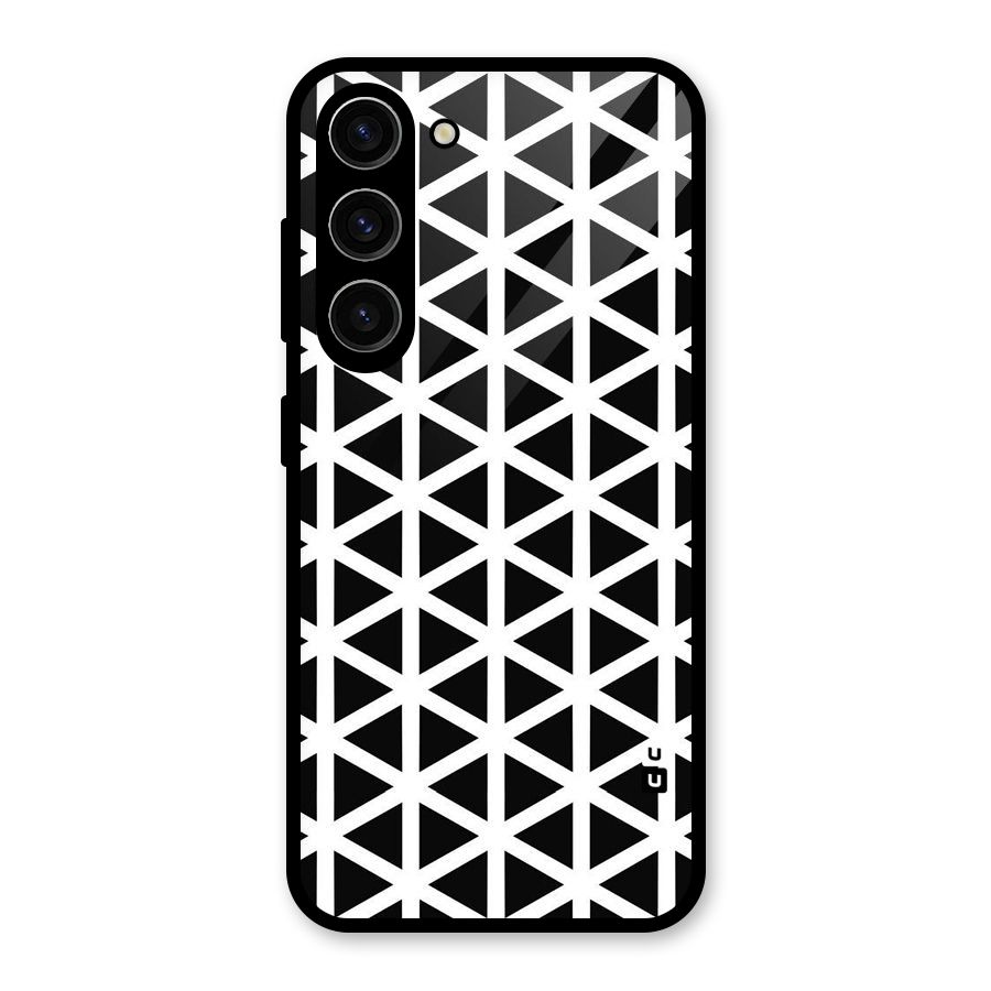 Abstract Geometry Maze Glass Back Case for Galaxy S23
