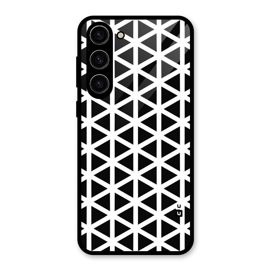 Abstract Geometry Maze Glass Back Case for Galaxy S23 Plus