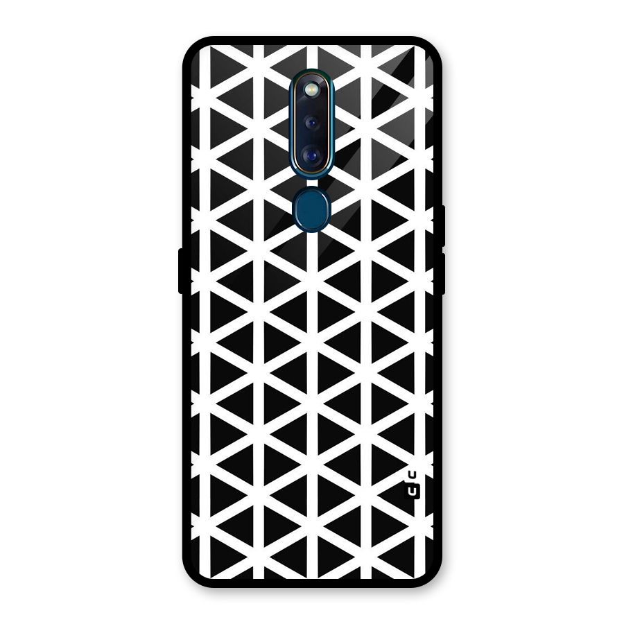 Abstract Geometry Maze Glass Back Case for Oppo F11 Pro