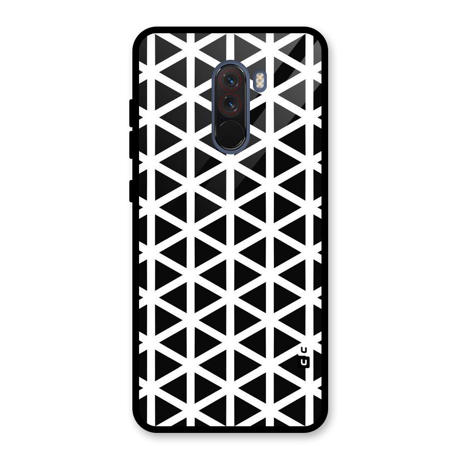 Abstract Geometry Maze Glass Back Case for Poco F1