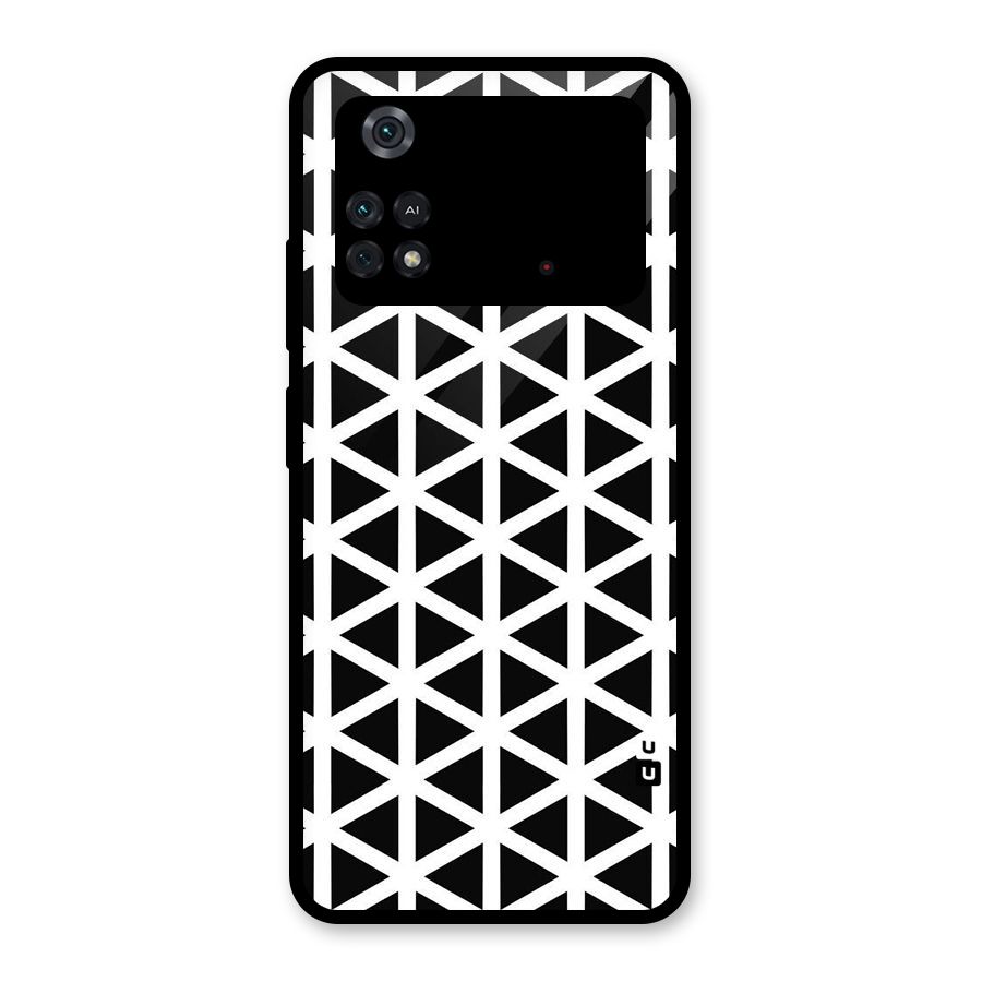 Abstract Geometry Maze Glass Back Case for Poco M4 Pro 4G