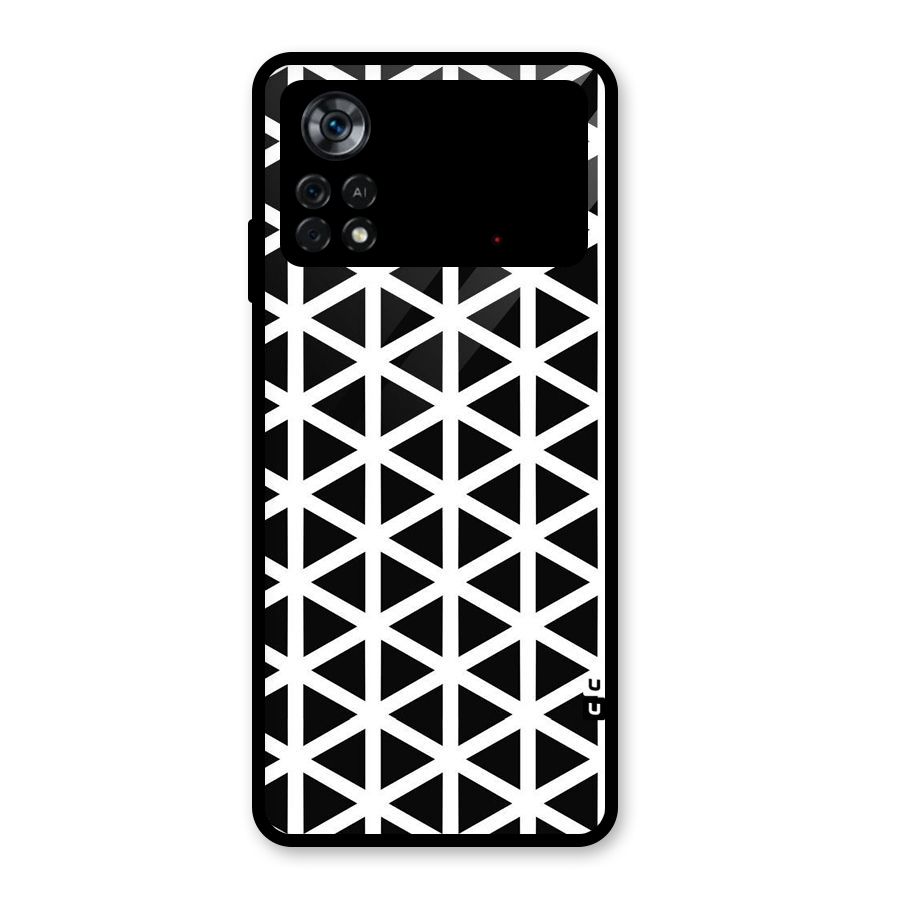 Abstract Geometry Maze Glass Back Case for Poco X4 Pro 5G