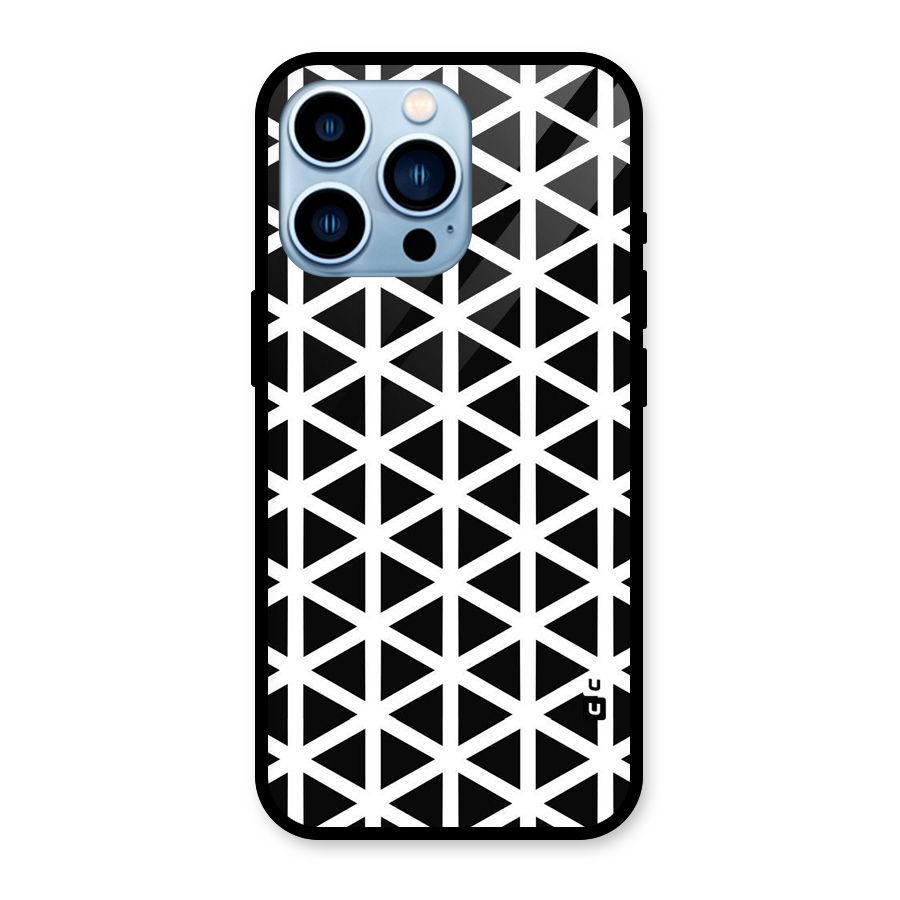 Abstract Geometry Maze Glass Back Case for iPhone 13 Pro