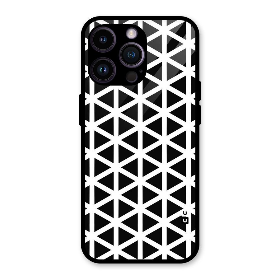 Abstract Geometry Maze Glass Back Case for iPhone 14 Pro Max