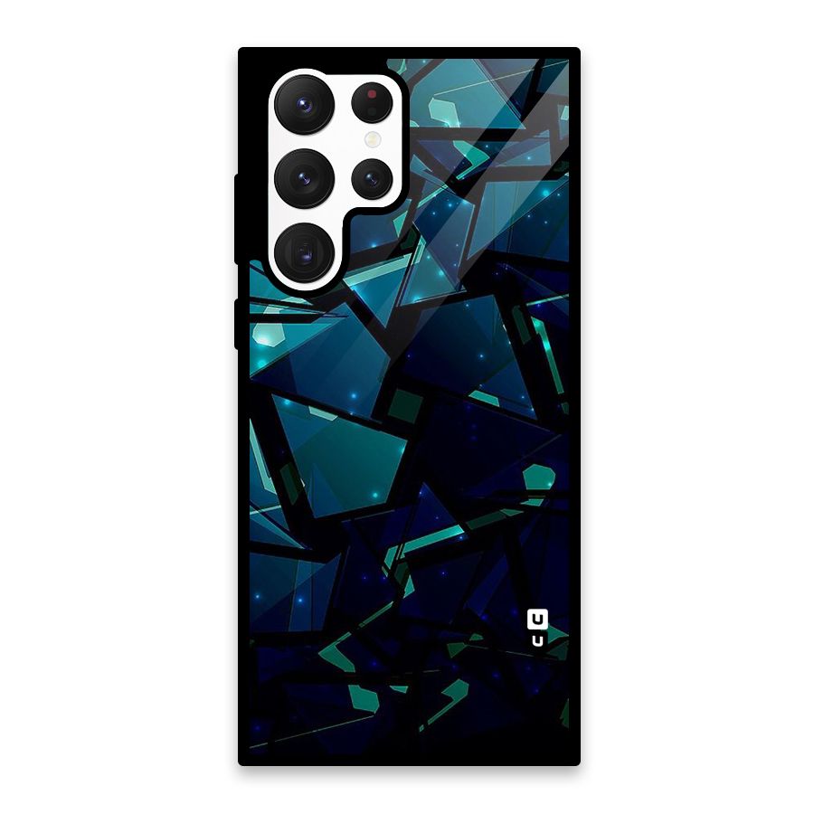 Abstract Glass Design Glass Back Case for Galaxy S22 Ultra 5G